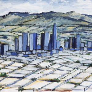 "City in Between" - Painting Detail - Norma Alonzo