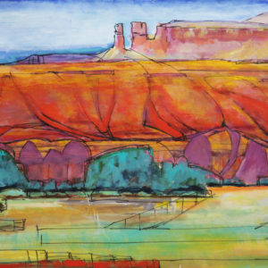 "New Mexico" - Painting Detail - Norma Alonzo