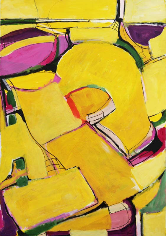 "Yellow Farm" - Painting - Norma Alonzo