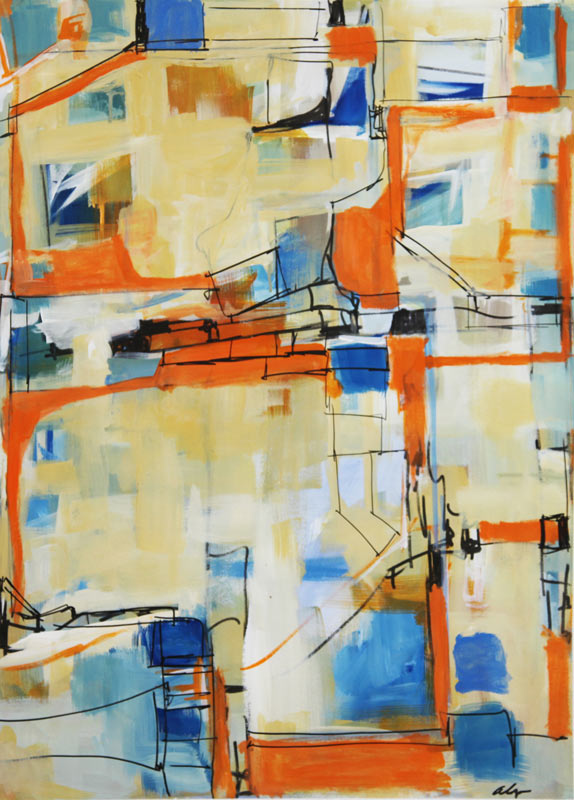 "Below and Above" - Painting - Norma Alonzo